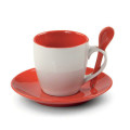 hot sale 10oz ceramic cup with spoon